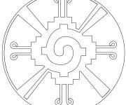 Coloriage Hunab Ku de Maya