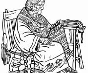 Coloriage Illustration de Ix-Chel de Maya