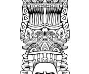 Coloriage Illustration historique des inca maya