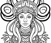Coloriage IX Chel La d&eacute;esse de la fertilit&eacute;
