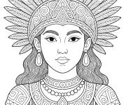 Coloriage Jeune princesse de Maya