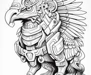 Coloriage Kukulkan dieu serpent