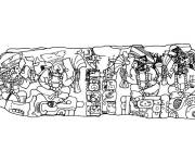 Coloriage Les rois mayas