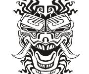 Coloriage Masque de Maya complexe