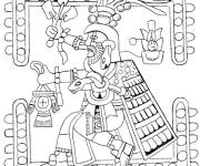 Coloriage Mod&egrave;le de dieu Maya