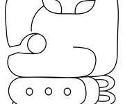 Coloriage et dessins gratuit Mois K'ayab de Maya à imprimer
