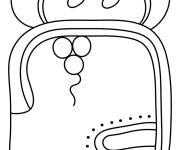 Coloriage et dessins gratuit Mois Yax de Maya à imprimer