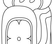Coloriage et dessins gratuit Mois Yaxk'in' de Maya à imprimer