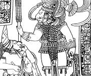 Coloriage Monument Maya