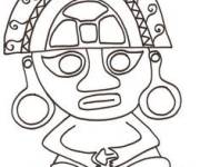 Coloriage et dessins gratuit Motif Maya simple à imprimer