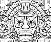 Coloriage Motifs mayas complexe