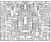 Coloriage Motifs mayas pour adultes