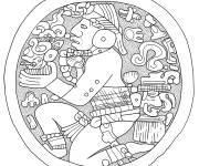 Coloriage Mythologie Maya