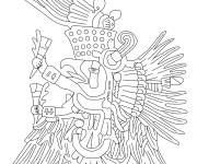 Coloriage Mythologie Maya adulte