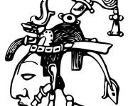 Coloriage Pacal Maya
