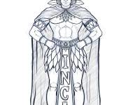 Coloriage Personnage de la Maya antique