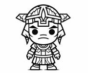 Coloriage Personnage Maya extravagante chibi