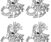 Coloriage Personnages Maya