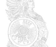 Coloriage Poster d'une personnage de Maya