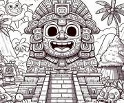 Coloriage Pr&eacute;sentation sur le th&egrave;me de Maya