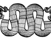 Coloriage Serpent symbole de la civilisation Maya