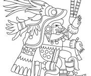 Coloriage Statuette de Maya