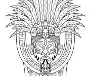 Coloriage Symbole de la civilisation de Maya