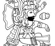 Coloriage Symbole de Maya gratuit