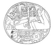 Coloriage Tableau d'un prisonnier Maya