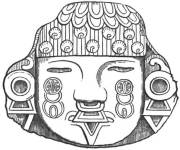 Coloriage Vue de dieu maya