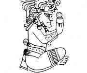 Coloriage Zamna de la Maya antique