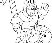 Coloriage Chevalier courageux de Clash Royale