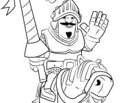 Coloriage Chevalier sur son cheval de Clash Royale