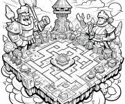 Coloriage Clash Royale carte