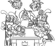 Coloriage et dessins gratuit Clash Royale Guerre des Clans à imprimer