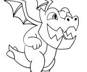 Coloriage Dragon &eacute;lectrique du jeu Clash Royale
