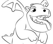 Coloriage Dragon volant du jeu Clash Royale