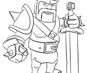 Coloriage Guerrier du jeu Clash Royale