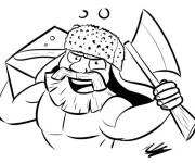 Coloriage et dessins gratuit Joueur Viking du Clash Royale à imprimer