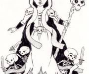 Coloriage et dessins gratuit La sorcière du Clash Royale à imprimer
