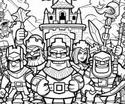 Coloriage Le château du Clash Royale