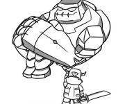 Coloriage Le combat du jeu Clash Royale