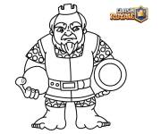 Coloriage Le g&eacute;ant de Clash Royale