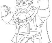 Coloriage et dessins gratuit le roi du Clash Royale est en col&egrave;re à imprimer