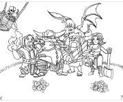 Coloriage et dessins gratuit Les personnages principaux du Clash Royale à imprimer