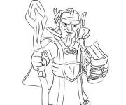 Coloriage et dessins gratuit Magicien Clash Royale au crayon à imprimer