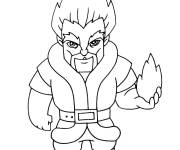 Coloriage Magicien du feu du jeu Clash Royale