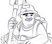 Coloriage et dessins gratuit Miner du Clash Royale à imprimer