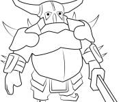 Coloriage Pekka de Clash Royale