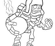 Coloriage Personnage Squelette Clash Royale
